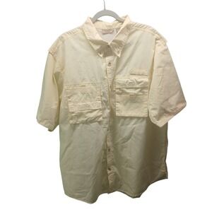 Rugged Earth Outfitters Mens Short Sleeve‎ Utility Pocket Shirt Yellow XL